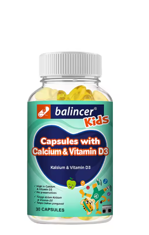 Balincer Kids - Cálcio e Vitamina D3 (30 cápsulas)